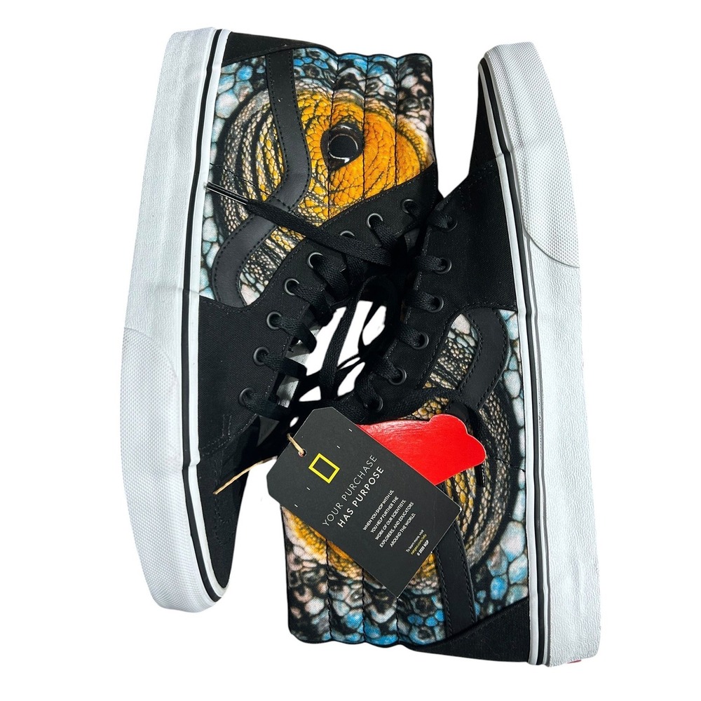 Vans Sk8-Hi National Geographic Lizard Black Mens 12 High Top Sneakers